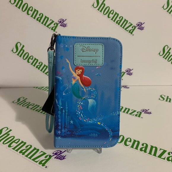 Loungefly Tech Wallet Disney The Little Mermaid & Sisters Clutch Wristlet Strap - Picture 1 of 4